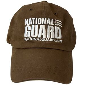National Guard Adjustable Brown Cotton Ball Cap